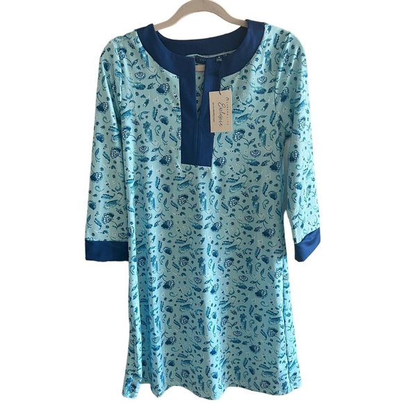 Cabana Life Other - Cabana Life Blue Paisley Tunic Dress UPF50 Swim Cover Up Size Medium